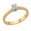 Помолвочное кольцо с 1 бриллиантом 0,13 ct 3/5 желтое белое золото, артикул R-TRN04957-001, цена 29 750,00 ₽