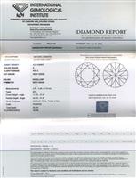 Кольцо с бриллиантами центр 0,33 ct 2/3, боковые 0,27 ct 3/5 белое золото сертификат IGI
