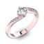 Помолвочное кольцо с 1 бриллиантом 0,45 ct 4/5  и 14 бриллиантами 0,1 ct 4/5 из розового золота 585°, артикул R-D42127-3, цена 153 516,04 ₽