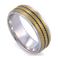 Эксклюзивное обручальное кольцо с комфортной посадкой из золота 585 пробы