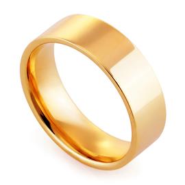 Обручальное кольцо классическое из розового золота, ширина 6 мм, комфортная посадка, артикул R-W1065R