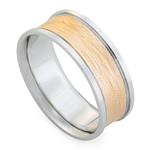 Обручальное кольцо дизайнерское из белого, розового золота, комфортная посадка, артикул R-E1001-23