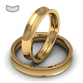 Обручальное кольцо из розового золота, ширина 4 мм, комфортная посадка, артикул R-W845R