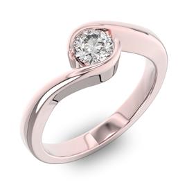 Помолвочное кольцо 1 бриллиантом 0,5 ct 4/5 из розового золота 585°, артикул R-D38248-3