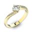 Помолвочное кольцо с 1 бриллиантом 0,45 ct 4/5  и 14 бриллиантами 0,1 ct 4/5 из желтого золота 585°, артикул R-D42127-1, цена 153 516,04 ₽