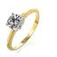 Помолвочное кольцо из белого и желтого золота 750 пробы с 1 бриллиантом 0,5 карат, артикул R-0008, цена 154 035,00 ₽