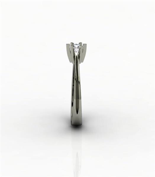 Кольцо с бриллиантом 0,24 ct 3/5  из белого золота 585 пробы