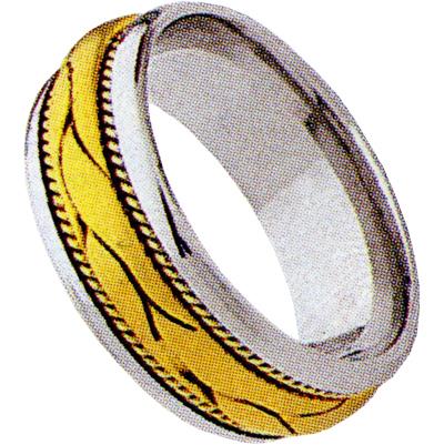 Эксклюзивное обручальное кольцо из золота 585 пробы, артикул R-019411/001