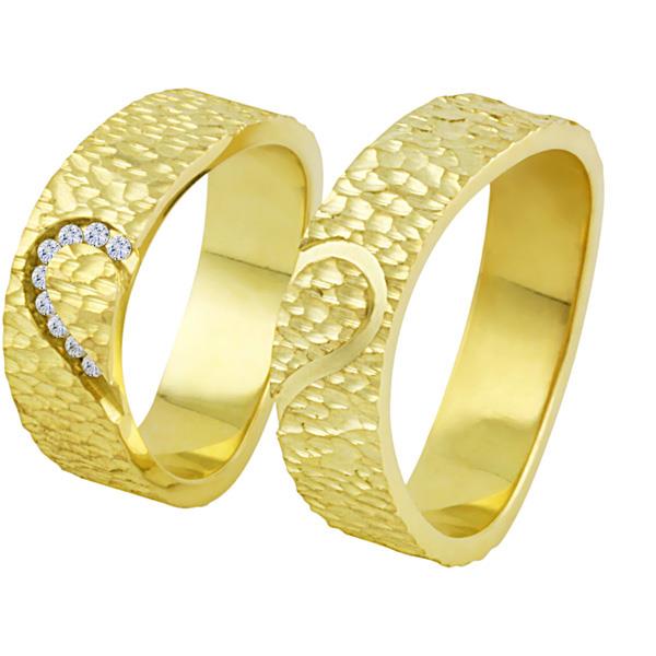 Обручальные кольца с бриллиантами из золота, артикул R-ТС 3410