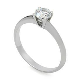 Кольцо с бриллиантом 0,35 ct 4/5 белое золото, артикул R-КК 012035