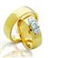 Обручальные кольца парные из желтого и белого золота 585 пробы, серия 