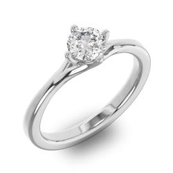 Помолвочное кольцо 1 бриллиантом 0,50 ct 4/5 из белого золота 585°, артикул R-D36646-2