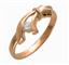 Помолвочное кольцо из розового золота 585 пробы с 1 бриллиантом 0,12 карат, артикул R-01К612590-012, цена 18 585,00 ₽
