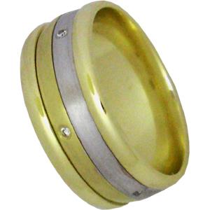 Обручальное кольцо с бриллиантами из золота 585 пробы, серия "Diamond", артикул R-1310