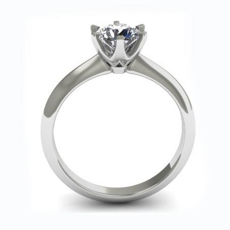 Помолвочное кольцо с 1 бриллиантом 0,51 ct 4/5  из белого золота 585°