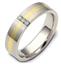 Обручальное кольцо с бриллиантами из белого и желтого золота 585 пробы, артикул R-1855, цена 43 791,30 ₽