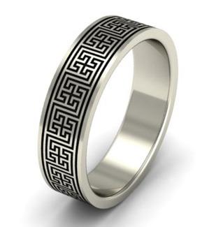 Эксклюзивное обручальное кольцо ручной работы из  коллекции "Илиада", артикул R-MD76652