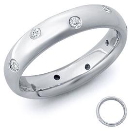 Обручальное кольцо с бриллиантами из золота 585 пробы с бриллиантами, артикул R-6008/001