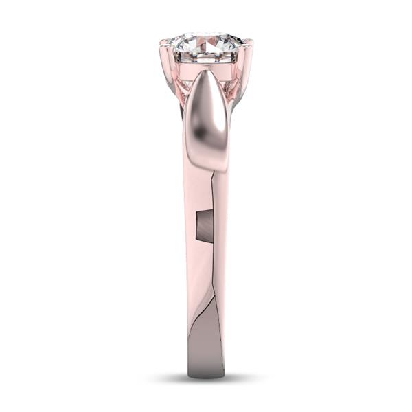 Помолвочное кольцо 1 бриллиантом 0,70 ct 4/5 из розового золота 585°