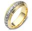 Обручальное кольцо  с бриллиантами из золота 585 пробы, артикул R-1244, цена 73 971,00 ₽