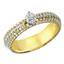 Кольцо из желтого и белого золота 750 пробы с бриллиантами, артикул R-80931, цена 71 783,00 ₽