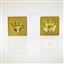 Запонки Ладошки из серебра 925 пробы с покрытием золотом, артикул R-18.01, цена 12 078,00 ₽