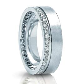 Обручальное кольцо с бриллиантами из золота 585 пробы, артикул R-3266