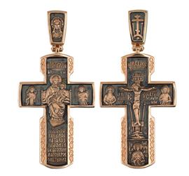 Православный крест Распятие. Целители. Икона Божией Матери "Всецарица", артикул R-КС3024-3