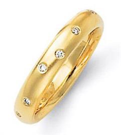 Обручальное кольцо из желтого золота 750 пробы с бриллиантами, артикул R-6006/750