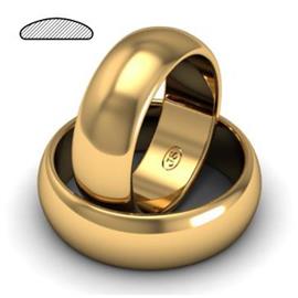 Обручальное кольцо классическое из розового золота, ширина 7 мм, артикул R-W275R