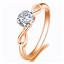 Помолвочное кольцо с 1 бриллиантом 0,20 ct 4/5  из розового золота 585°, артикул R-GGR34-3, цена 33 500,00 ₽
