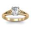 Кольцо с 1 бриллиантом 0,35 ct 4/5  из розового и белого золота 585°, артикул R-D38796-3, цена 99 030,12 ₽