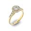 Помолвочное кольцо с 1 бриллиантом 0,45 ct 4/5  и 18 бриллиантами 0,45 ct 4/5 из желтого золота 585°, артикул R-D35967-1, цена 196 474,56 ₽