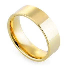Обручальное кольцо классическое из желтого золота, ширина 6 мм, комфортная посадка, артикул R-W1065Y