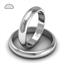 Обручальное кольцо классическое из белого золота, ширина 4 мм, артикул R-W245W, цена 25 088,00 ₽