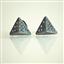 Запонки Треугольник из серебра 925 пробы с покрытием родием, артикул R-14.05, цена 11 368,00 ₽