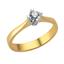Помолвочное кольцо с 1 бриллиантом 0,24 ct 4/4 желтое белое золото, артикул R-TRN02270-21 , цена 51 600,00 ₽