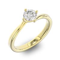 Помолвочное кольцо 1 бриллиантом 0,50 ct 4/5 из желтого золота 585°