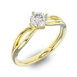 Помолвочное кольцо 1 бриллиантом 0,50 ct 4/5 из желтого золота 585°, артикул R-D35946-1