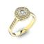 Помолвочное кольцо с 1 бриллиантом 0,45 ct 4/5  и 24 бриллиантами 0,3 ct 4/5 из желтого золота 585°, артикул R-D40577-1, цена 259 122,28 ₽