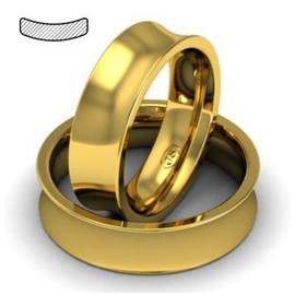 Обручальное кольцо классическое из желтого золота, ширина 6 мм, комфортная посадка, артикул R-W865Y