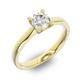 Помолвочное кольцо 1 бриллиантом 0,65 ct 4/5 из желтого золота 585°