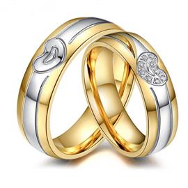 Обручальные кольца парные с бриллиантами из золота 585 пробы, артикул R-ТС AL2318-12