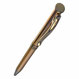 Подарочная ручка из розового и белого золота  с 1 бриллиантом, артикул R-r4