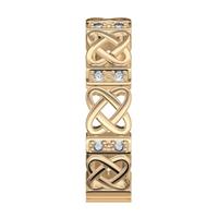 Обручальное кольцо дизайнерское из розового золота с бриллиантами
