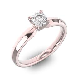 Помолвочное кольцо 1 бриллиантом 0,5 ct 4/5 из розового золота 585°, артикул R-D42635-3