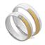 Обручальные парные кольца с бриллиантом из белого и жёлтого золота 585 пробы, артикул R-Е1029, цена 62 714,75 ₽