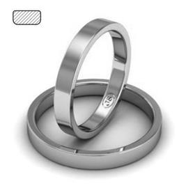 Обручальное кольцо из платины, ширина 3 мм, артикул R-W139Pt