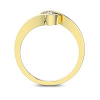 Помолвочное кольцо 1 бриллиантом 0,34 ct 4/5 из желтого золота 585°