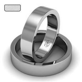 Обручальное кольцо из платины, ширина 5 мм, артикул R-W159Pt